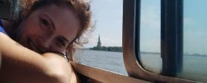 Laurann with the statue of liberty